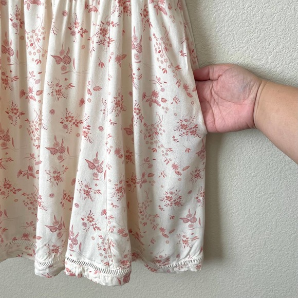 Free People Ditsy Floral Vintage Inspired Cottagecore Dandelion Mini Dress Ivory - Picture 10 of 15